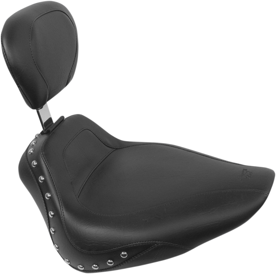 Mustang Sport Motorcycle Solo Seat & Backrest 2000-2015 Harley Softail Heritage