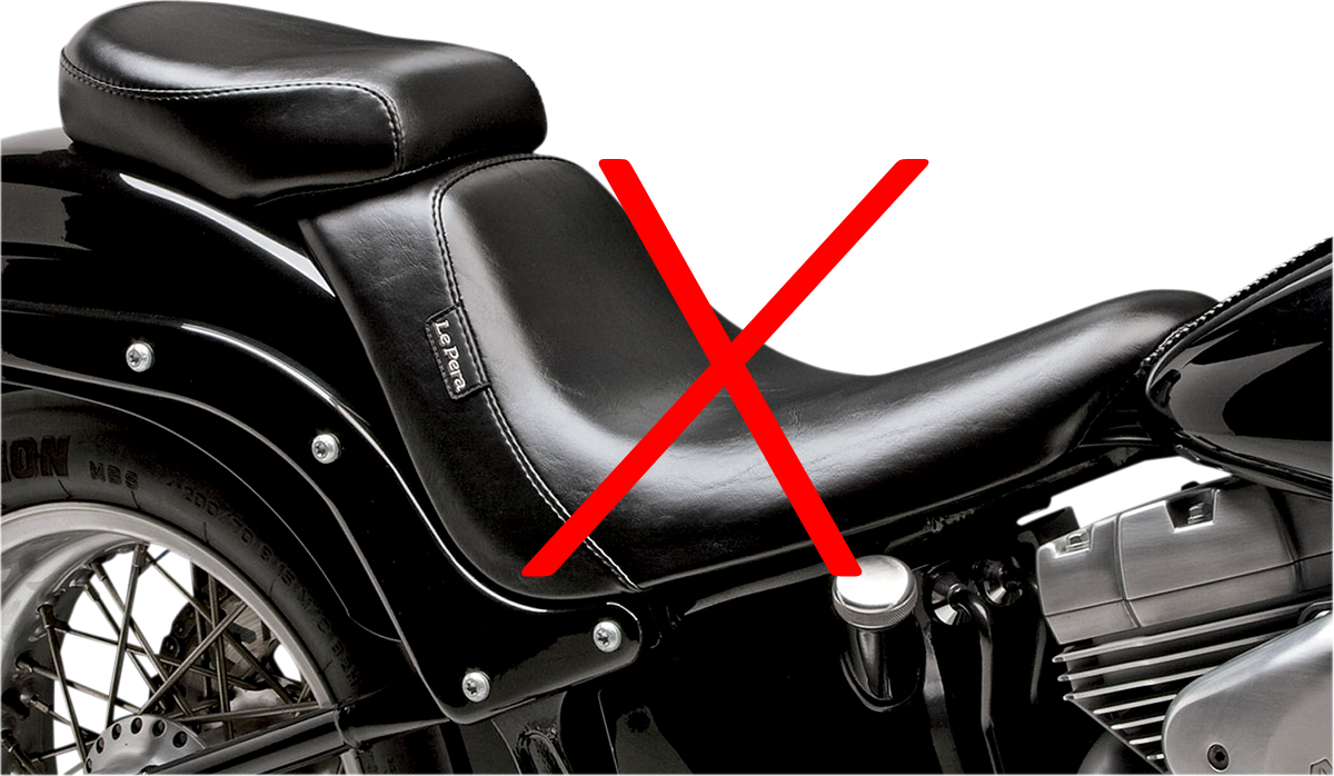 Le Pera Bare Bones Solo Seat Rear Pillion Pad fits 2006-2017 Harley Softail