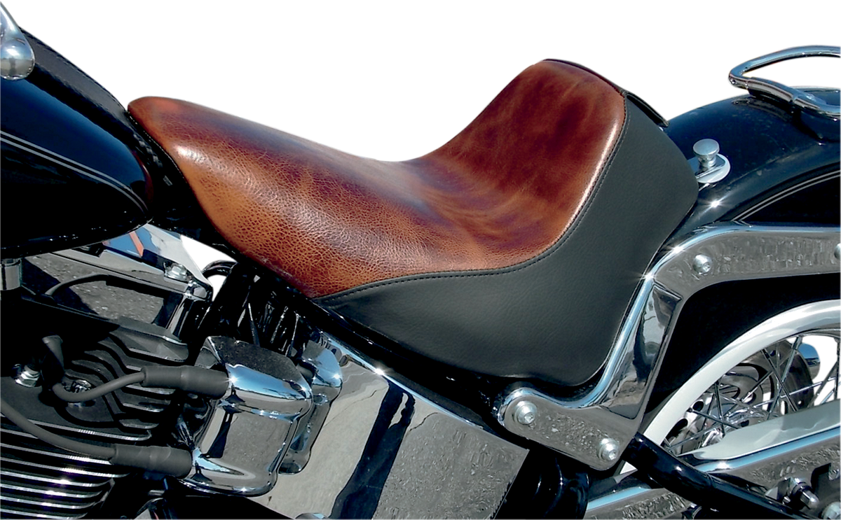 Saddlemen Renegade Lariat Brown Solo Gel Seat 06-17 Harley Softail Deluxe FLSTC