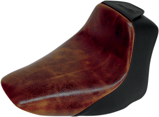 Saddlemen Renegade Lariat Brown Solo Gel Seat 06-17 Harley Softail Deluxe FLSTC