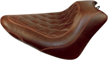 Mustang Brown Diamond Tripper Motorcycle Solo Seat 11-17 Harley Softail FXS FLS