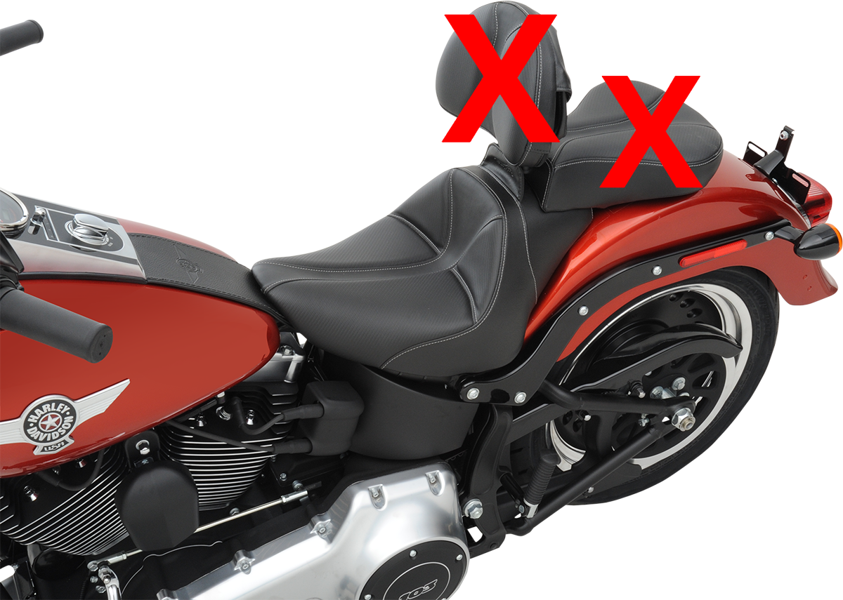 Saddlemen Dominator Gel Solo Seat for 2006-17 Harley Softail Fat Boy Night Train