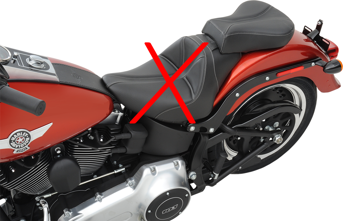 Saddlemen Dominator Rear Pillion Gel Seat for 2006-2017 Harley Softail FLST FXST
