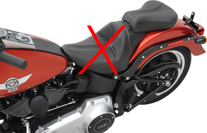 Saddlemen Dominator Rear Pillion Gel Seat for 2006-2017 Harley Softail FLST FXST