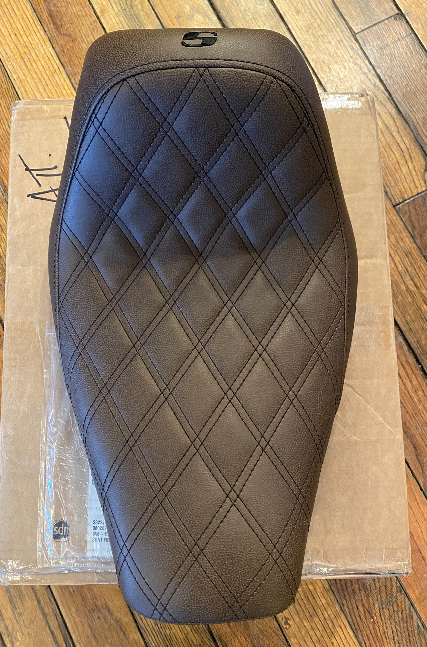 Saddlemen Brown Renegade Lattice Stitch Solo Seat 2006-2017 Harley Softail FLSTC