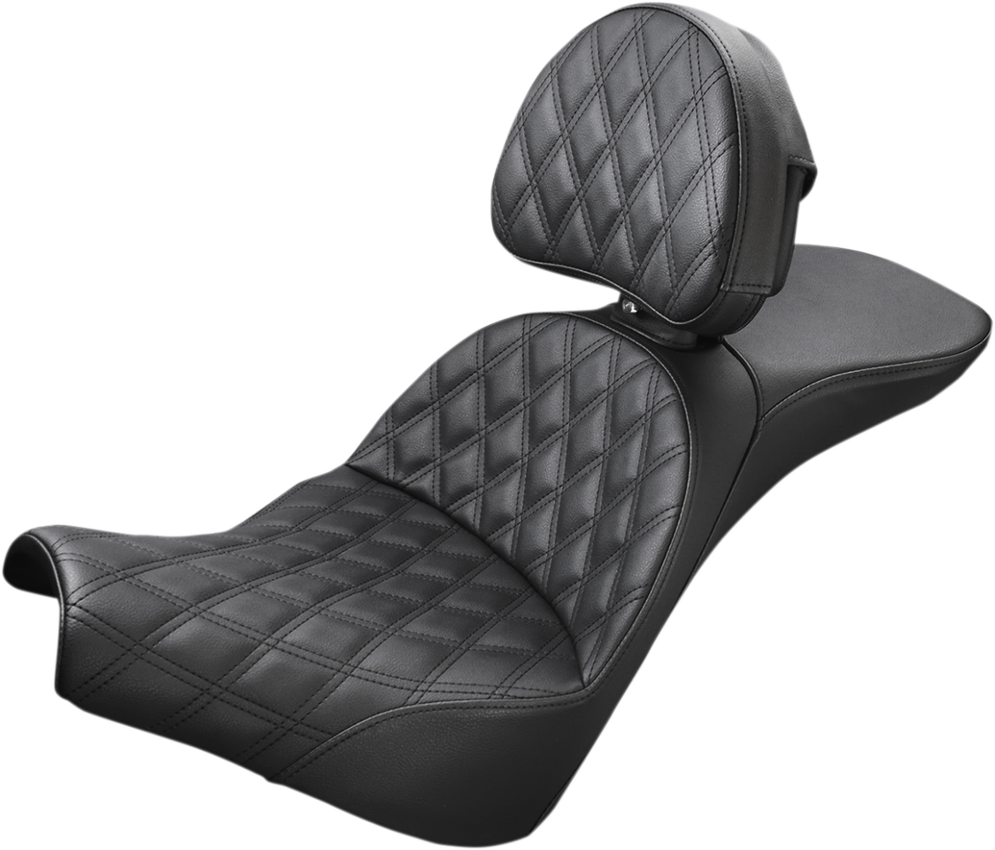 Saddlemen Explorer Lattice Gel Seat & Backrest for 2018-2025 Harley Softail FXBB