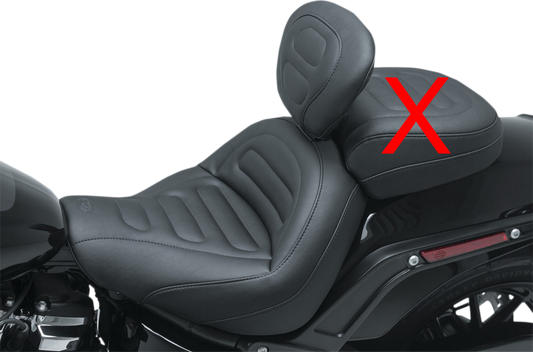 Mustang MX Tour Solo Stitched Seat & Backrest for 2018-21 Harley Softail Models