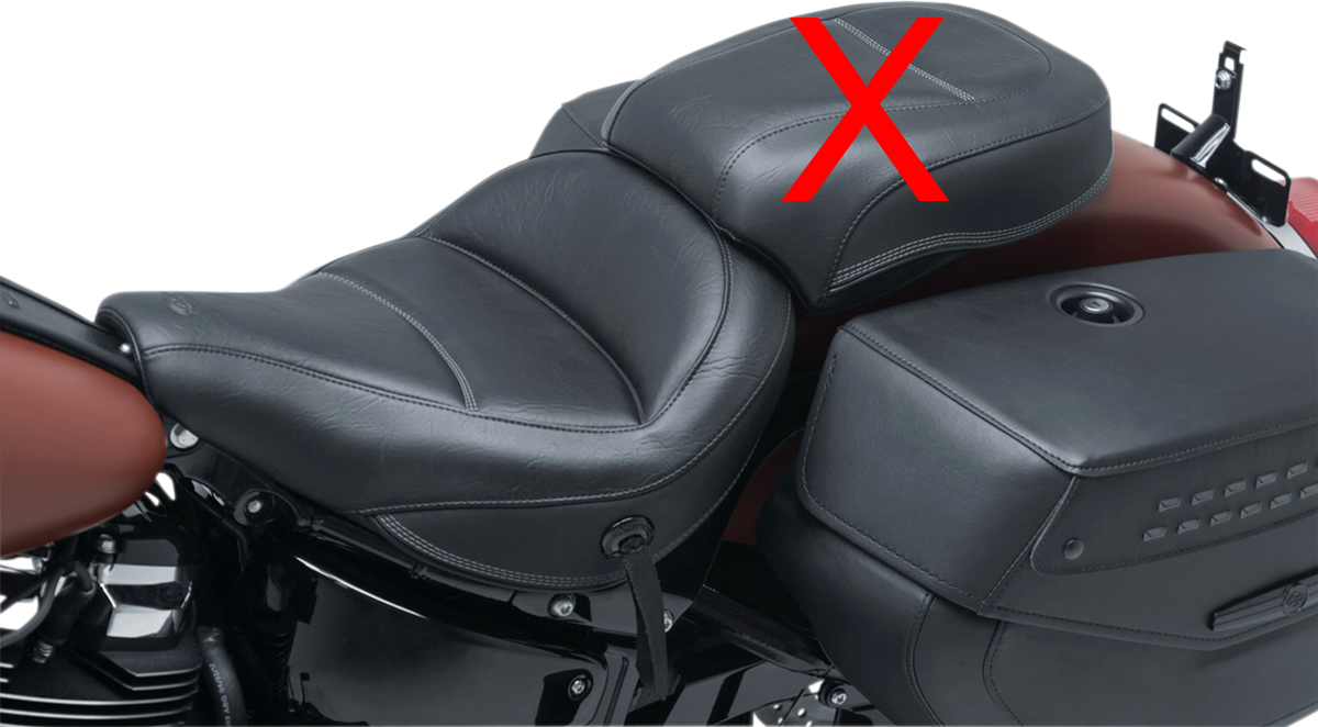 Mustang Max Profile Solo Seat for 2018-2023 Harley Heritage FLHC Deluxe FLDE