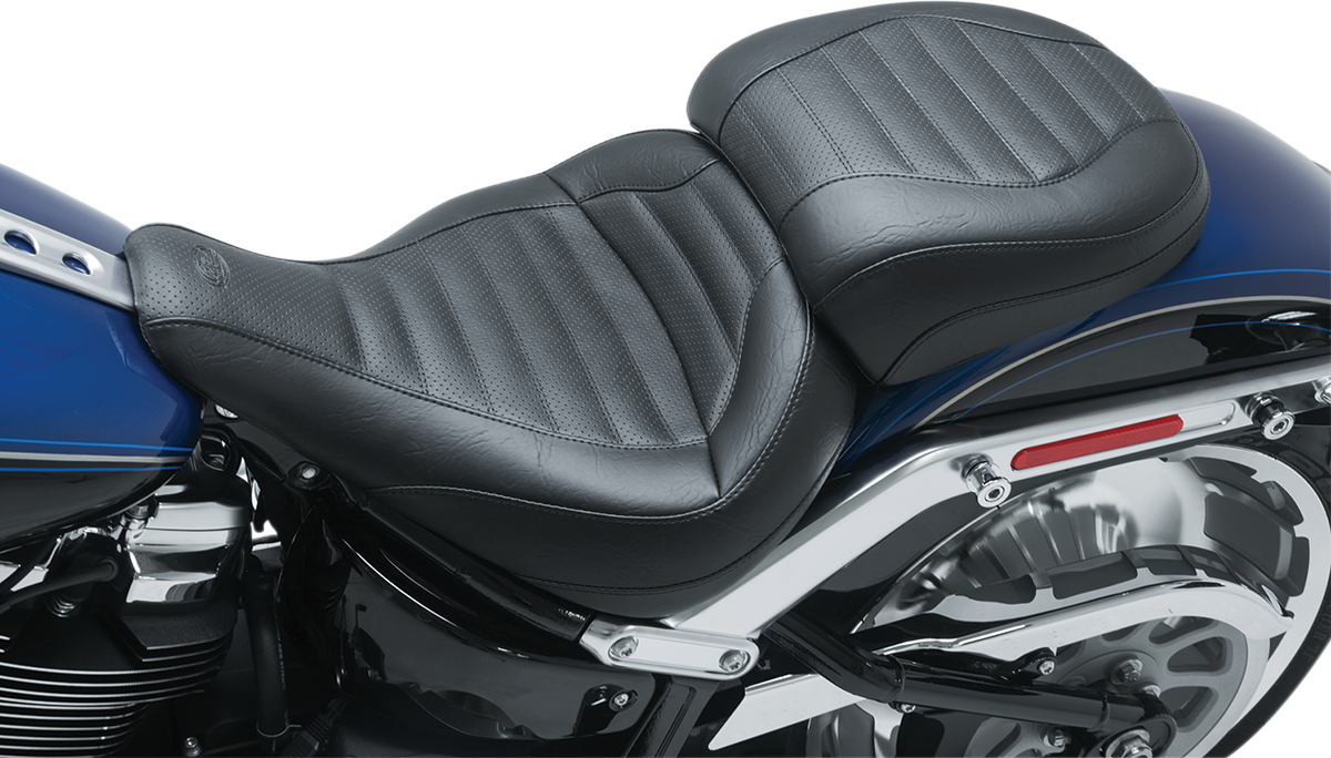 Mustang Touring Tuck n Roll Solo Seat for 2018-2023 Harley Softail Fat Boy FLFB