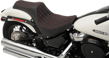 Drag Specialties Predator Red Diamond Seat for 2018-2025 Harley Softail FXBB