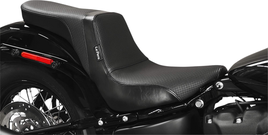 Le Pera Black Daytona Basketweave Seat for 2018-2023 Harley Street Bob FXBB