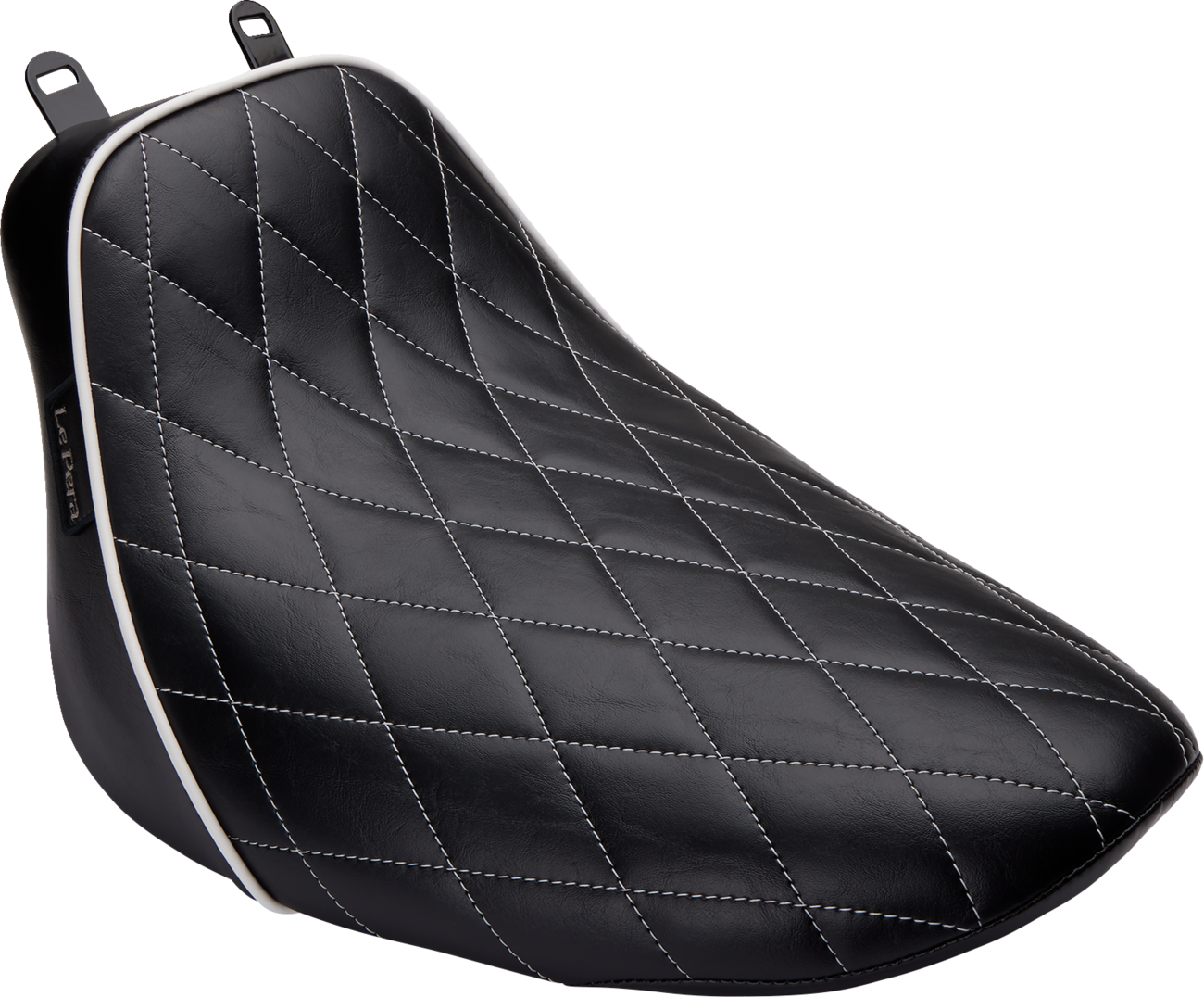 Le Pera Bare Bones White Diamond Solo Seat for 2018-24 Harley Softail FLHC FLDE