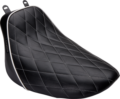 Le Pera Bare Bones White Diamond Solo Seat for 2018-24 Harley Softail FLHC FLDE