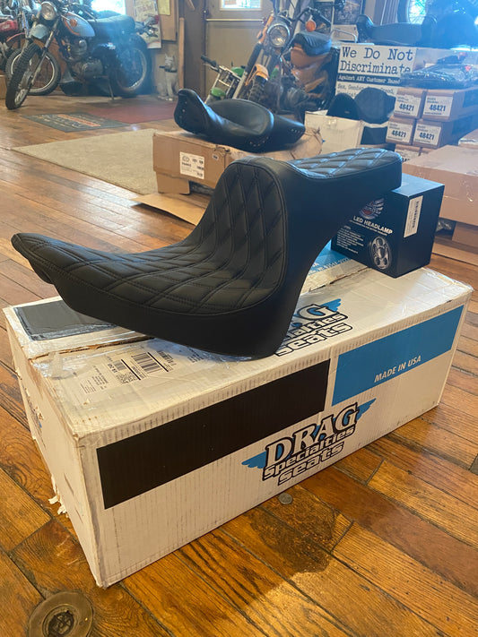 Drag Specialties Predator III Diamond Seat fits 2000-2017 Harley Softail Fat Boy