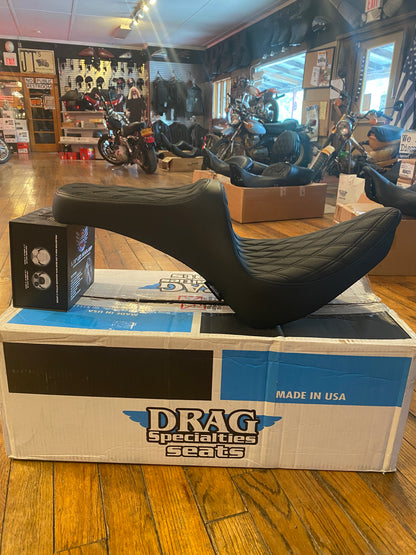 Drag Specialties Predator III Diamond Seat fits 2000-2017 Harley Softail Fat Boy