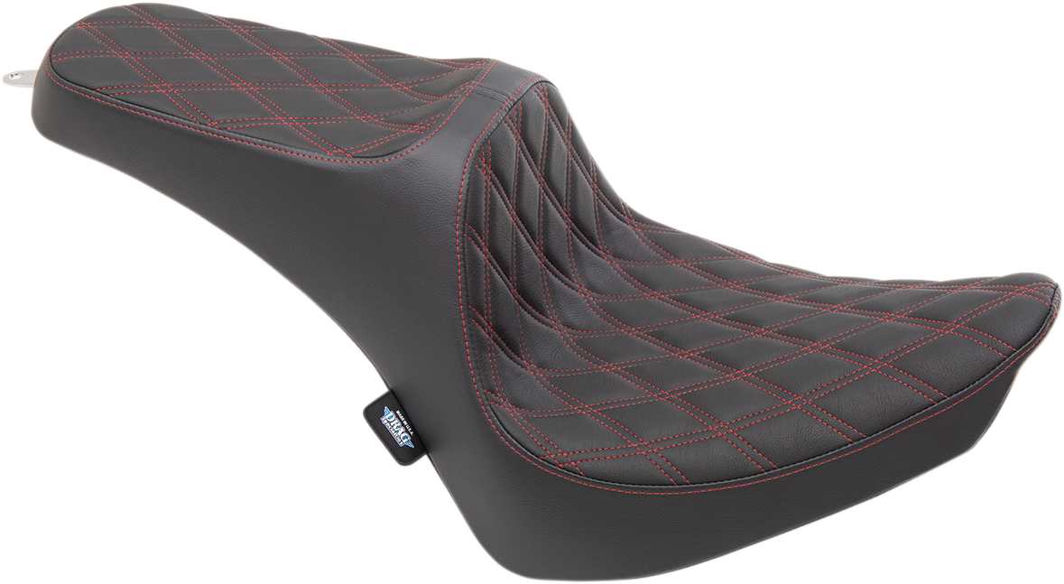 Drag Specialties Predator Red Diamond Seat 2000-2017 Harley Davidson Softail