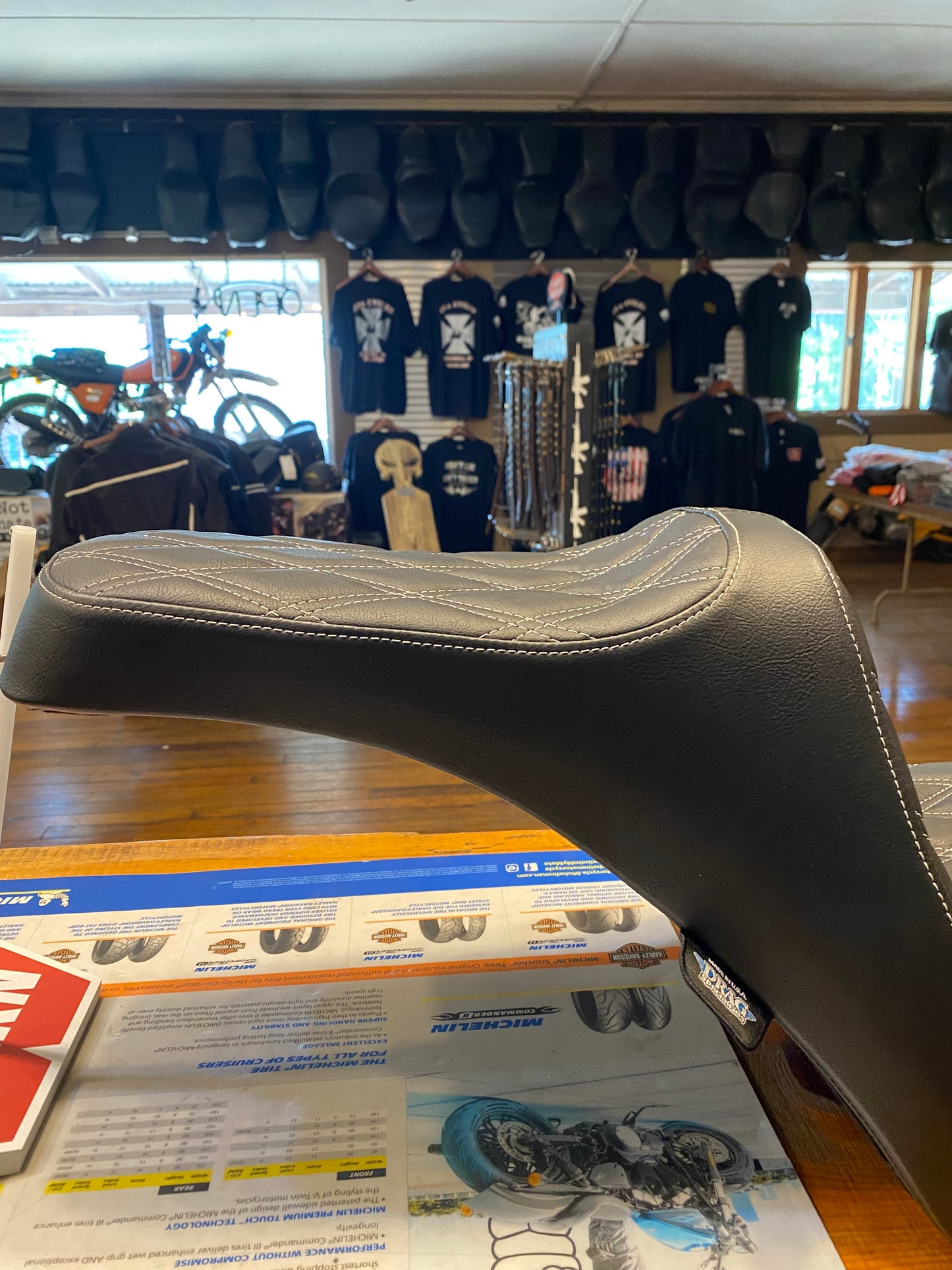 Drag Specialties Diamond Predator Seat 1984-1999 Harley Fat Boy Softail FLST