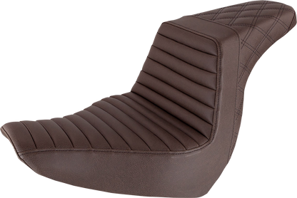 Saddlemen Brown Step-Up Gel Seat for 2018-25 Harley Softail Low Rider FXLR FLSB