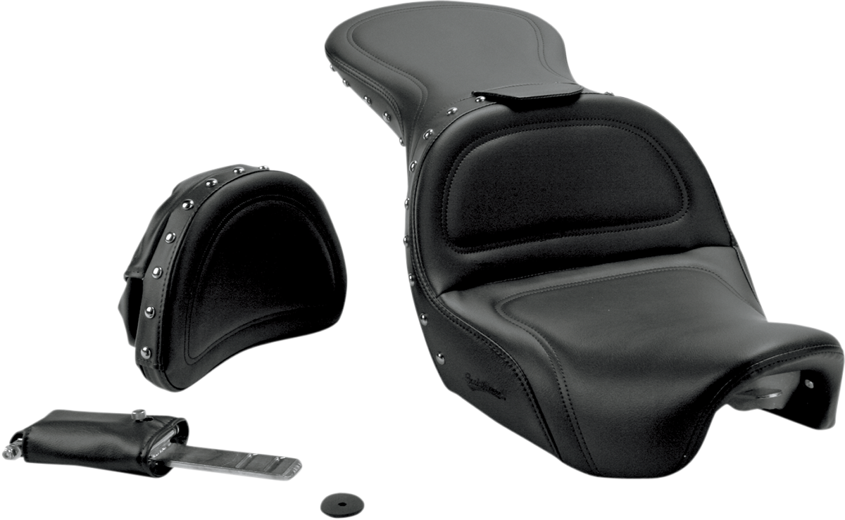 Saddlemen Explorer w/ Backrest Studded Gel Seat 2006-2017 Harley Dyna FXDF FLD