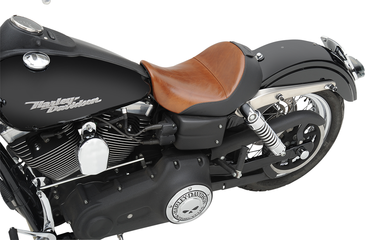 Saddlemen Renegade Lariat Brown Leather Solo Seat 2006-2017 Harley Dyna FXD