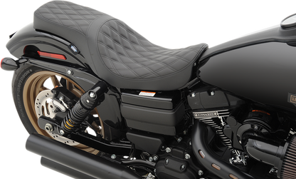 Drag Specialties Predator Diamond Stitch Seat for 2006-17 Harley Dyna FXDF FXDB