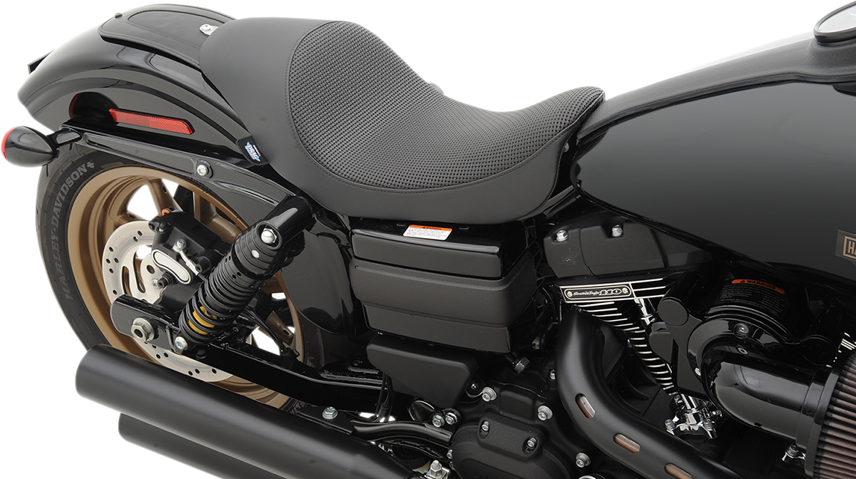 Drag Specialties 3/4 Low Basket Weave Solo Seat for 2006-2017 Harley Dyna FXDL