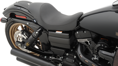 Drag Specialties 3/4 Low Basket Weave Solo Seat for 2006-2017 Harley Dyna FXDL