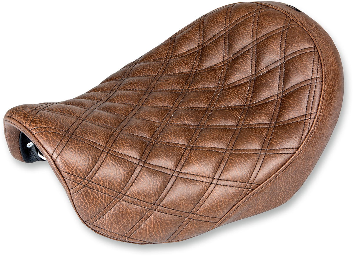 Saddlemen Renegade Brown Lattice Stitched Solo Gel Seat 2004-2005 Harley Dyna