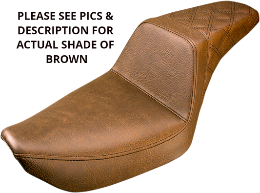 Saddlemen Dark Brown Step-Up Gel Seat for 1996-03 Harley Dyna Super Glide FXDX