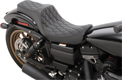 Drag Specialties Diamond Stitch Predator III Seat for 2006-17 Harley Dyna FXD