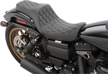 Drag Specialties Silver Diamond Stitch Predator Seat for 2006-2017 Harley Dyna