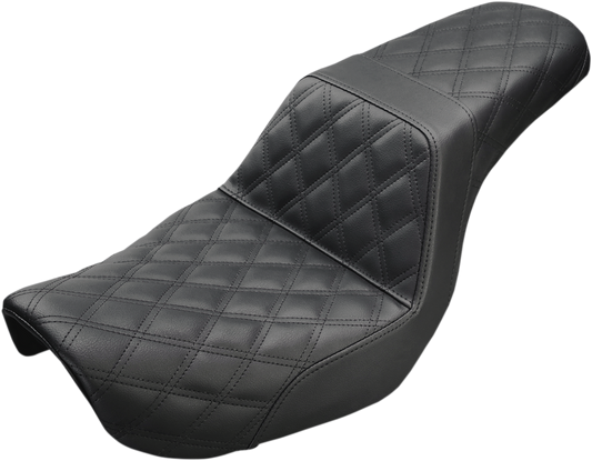 Saddlemen Step Up Black Lattice Stitch Gel Seat fits 2004-2005 Harley Dyna FXD