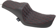 Drag Specialties Predator III Red Diamond Stitch Seat fits 1996-2003 Harley Dyna