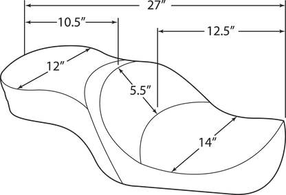 Drag Specialties Low Profile Wide Mild Stitched Seat 2004-2022 Harley Sportster