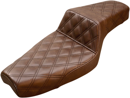 Saddlemen Brown Lattice Stitched Step Up Seat 1979-2003 Harley Sportster XL XLH