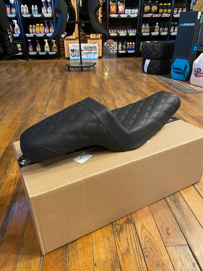 Saddlemen Black Step-Up Lattice Stitch Seat fits 2004-2022 Harley Sportster XL