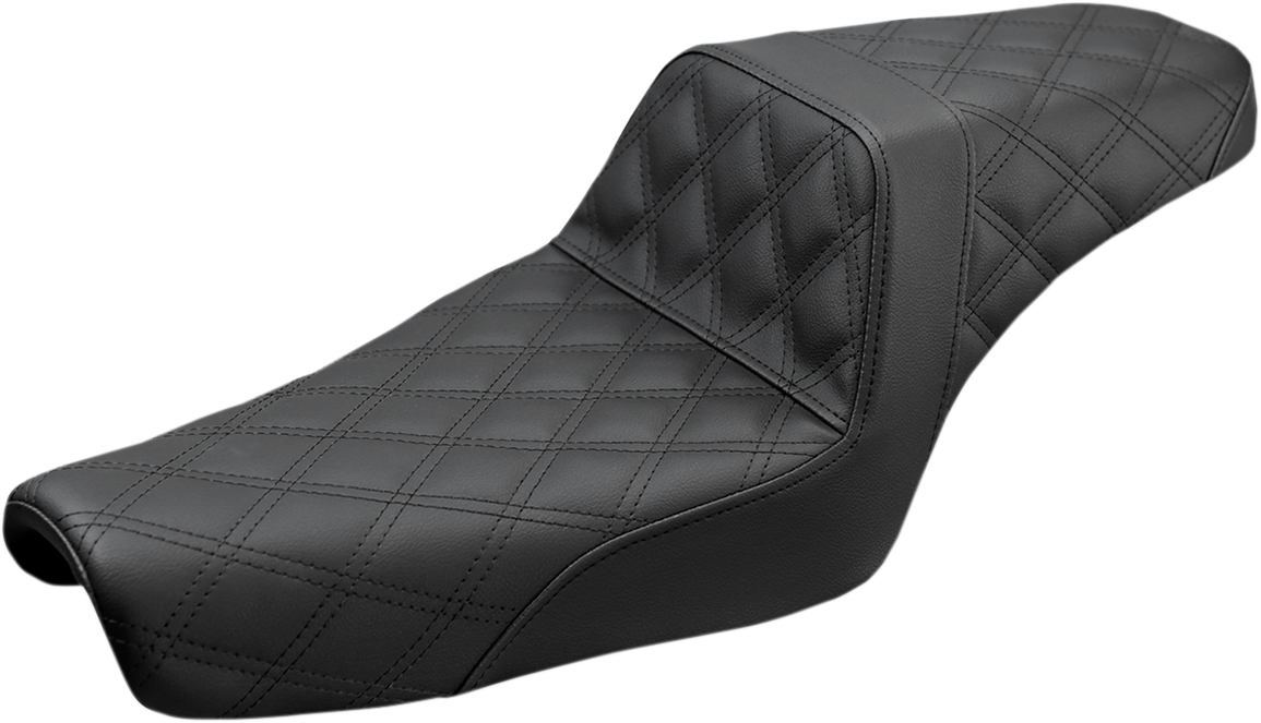Saddlemen Black Step-Up Lattice Stitch Seat fits 2004-2022 Harley Sportster XL
