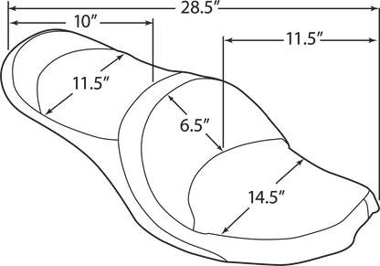 Drag Specialties Double Bucket Seat fits 1966-1984 Harley Touring FXR Shovelhead