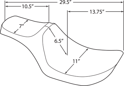 Drag Specialties Predator 3 Classic Stitch Seat 1982-2000 Harley FXR FXRS FXRT