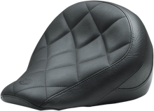 Mustang Black Vinyl 13" Diamond Solo Seat for 2018-2023 Indian Scout Bobber ABS