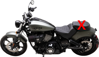 Mustang Touring Diamond Stitch Solo Seat fits 2022-2023 Indian Chief Bobber