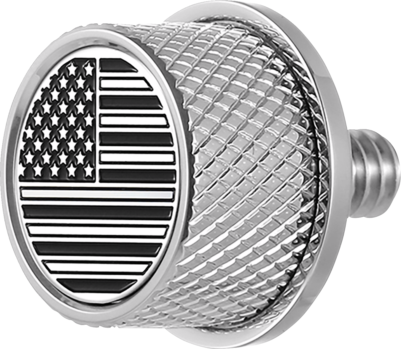 Figurati Designs B&W USA Flag 1/4"-20 Seat Bolt Knob for 1965-22 Harley Davidson