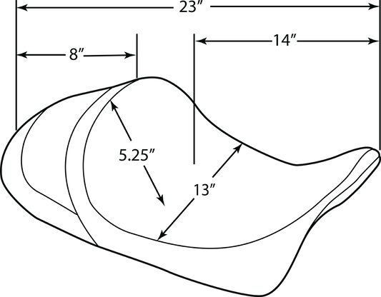 Drag Specialties Silver Stitch Low Profile Solo Seat fits 2008-24 Harley Touring