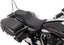 Drag Specialties Predator III Silver Diamond Stitch Seat 2008-25 Harley Touring