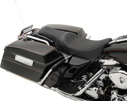 Drag Specialties Caballero Leather Diamond Seat for 1997-2007 Harley Touring
