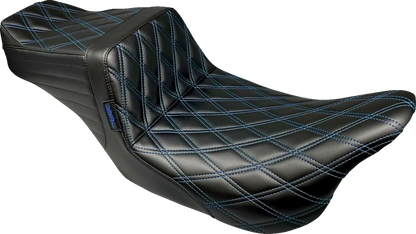 Le Pera Tailwhip Blue Diamond Seat fits 2008-2024 Harley Touring LK-587DD-BLUE