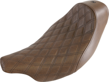 Saddlemen Renegade Brown Lattice Stitch Solo Seat for 2008-2025 Harley FLTR FLHR