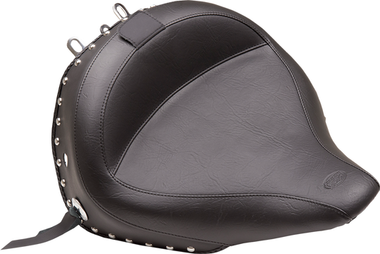 Mustang Wide Solo Motorcycle Seat & Backrest 2005-2017 Harley Softail Deluxe