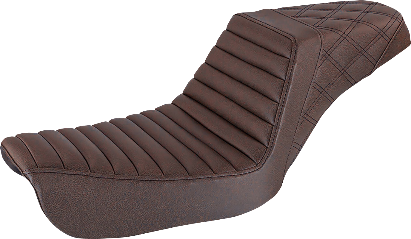 Saddlemen Brown Step Up Seat fits 2004-2005 Harley Dyna Low Rider Super Glide