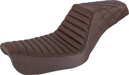 Saddlemen Brown Step Up Seat fits 2004-2005 Harley Dyna Low Rider Super Glide